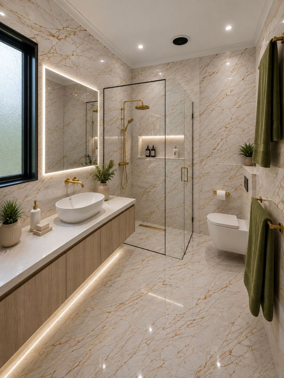 Contemporary bathroom design concept and interior planning Hillarys